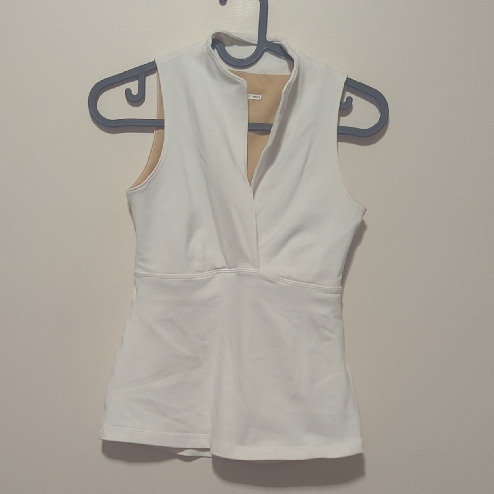 Sleeveless White Top